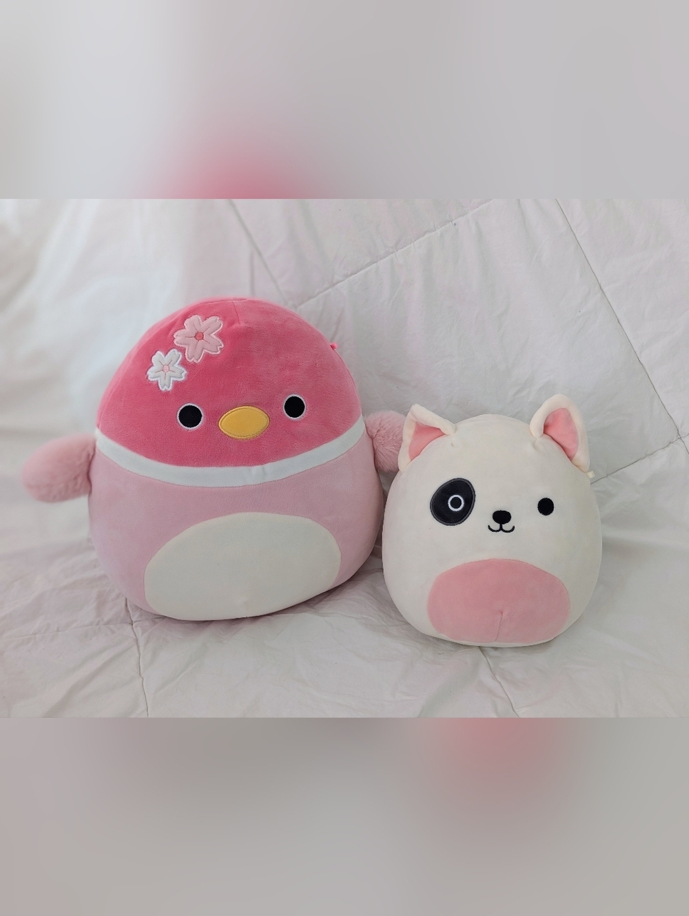 Squishmallows Original | Sonja the Sakura Mallard & Charlie the Bull Terrier